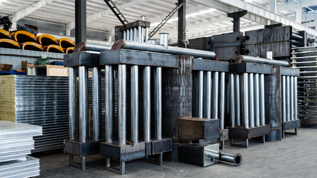 Specialized metal thermal transfer units and tubing systems under processing in Xinhai machinery factory